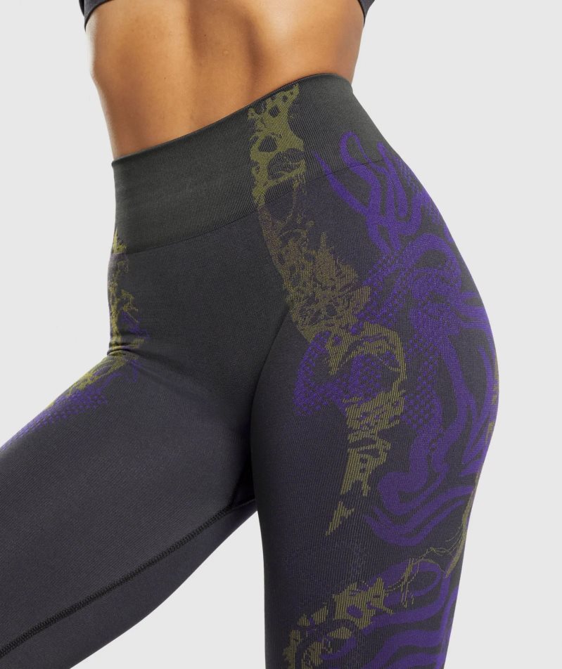 Women's Gymshark Wtflex Seamless Leggings Purple | NZ 5HVOLN